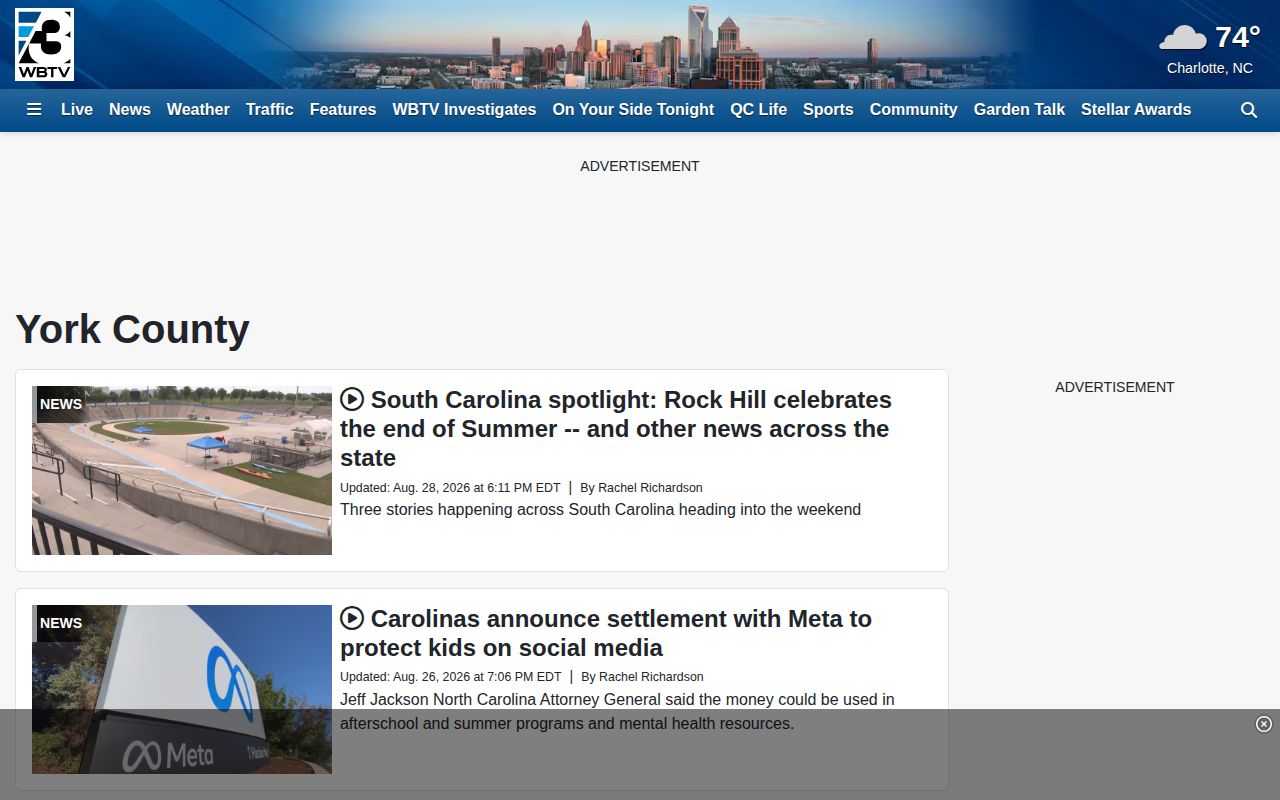 York County crime news coverage at WBTV topic page